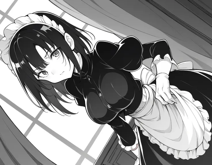 score_9, score_8_up, score_7_up, source_anime,
tsubakirurikawa, tsubaki rurikawa, bangs, large breasts, monochrome, greyscale,
s...