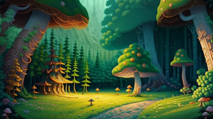 enchanted mushroom forest