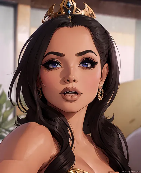 Becky g, sexy, princess, dark, beautiful detailed eyes, beautiful detailed lips, extremely detailed eyes and face, long eyelashes, elegant dress, cinematic lighting, chiaroscuro, dramatic, fantasy, digital art, artstation, highly detailed, intricate, exqui...