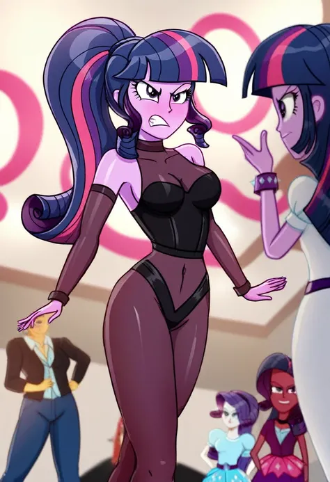 Eqg Twilight sparkle bodystocking  dancing  angry rarity in 