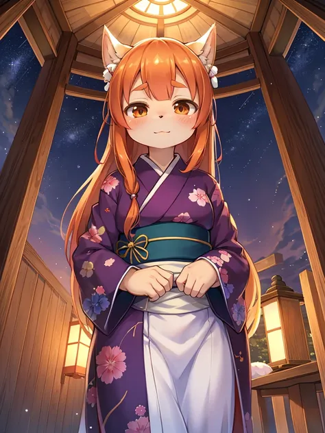 Japanese star festival , yukata girl , Stargazing, Fisheye Lens , looking Milky Way , starry skies , Imagine the romance between Orihime and Hikoboshi , lift up