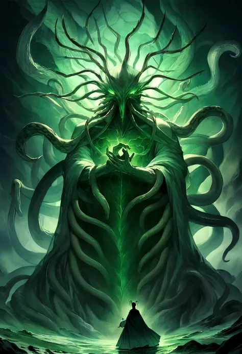 Best image quality, masterpiece, ultra high resolution, Relax Imagine an incomprehensible horror, gods of mythology, cthulhu, Ignores explanation and understanding.. It takes the form of a mass of writhing tentacles and antennae...., Constantly moving and ...