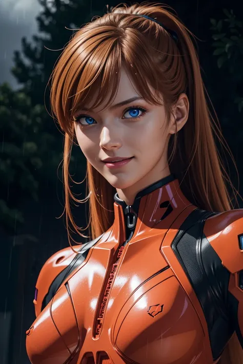 Evangelion,Asuka Langley,blue eyes,Plug Suit,Bodysuits,Interface Headset,赤いBodysuits,Ultra HD,super high quality,masterpiece,Digital SLR,Photorealistic,Detailed details,Vivid details,Depicted in detail,A detailed face,Detailed details,Super Detail,Realisti...