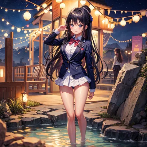 best quality，，smile，blazer，swimsuit，nepal，middle School girlultiple girls are depicted,harem，idol group，starry sky background，photo shoot，long hair，wearing a cardigan，beautiful girlの国，girl&#39;s paradise，highest quality，big breasts，leather jacket，happy gir...