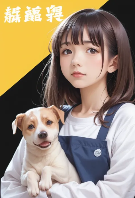 anime girl with a dog in her arms, made with anime painter studio, anime moe artstyle, in an anime style, in anime style, anime style portrait, digital anime illustration, painted in anime painter studio, soft anime illustration, kawaii realistic portrait,...