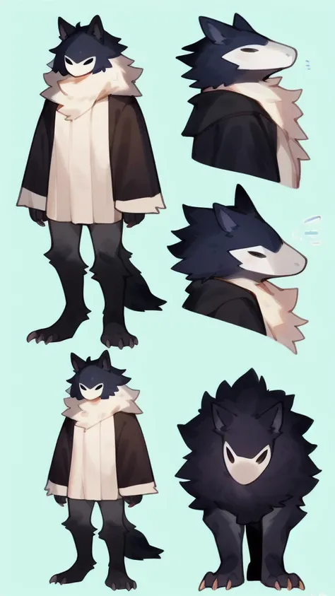  solo, furry, full body, ((by bebebebebe)), (fluffy gray feral monster), thick scruffy fur all over body:1.3, humanoid, brutish, think sharp claws, ((hair monster)), no face, (character sheet), no clothes, puffy fur, tall, no mask,