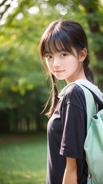 Female student　Very cute masterpiece　natural atmosphere　boyish　16 years old　Shortcuts