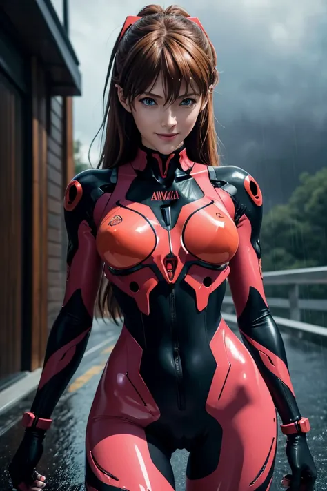 Evangelion,Asuka Langley,blue eyes,Plug Suit,Bodysuits,Interface Headset,赤いBodysuits,Ultra HD,super high quality,masterpiece,Digital SLR,Photorealistic,Detailed details,Vivid details,Depicted in detail,A detailed face,Detailed details,Super Detail,Realisti...