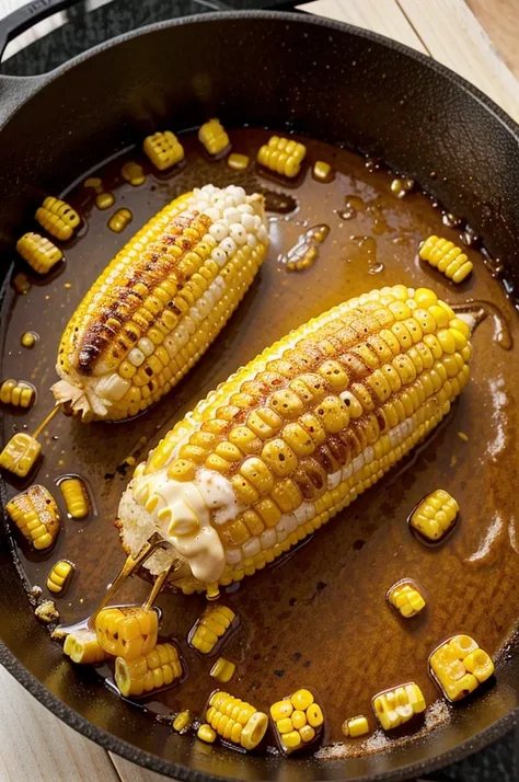 Amateur photo from Facebook. Taken with an iPhone 15 Pro. JUICY mouthwatering delicious , .-Honey Butter Skillet Corn