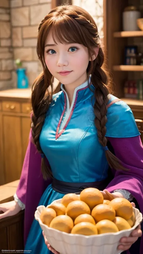 Disney Movies。Frozen characters。A live-action image of Anna