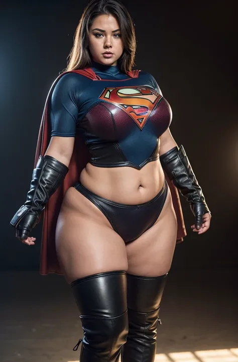 Chubby superheroine, Waist slender, athletics, g-string, sweat, Weaknesses, humida, (best qualityer, 4K, 8K, high resolution, Masterpiece artwork: 1.2), super verbose, (practical, fotopractical, foto-practical: 1.37), swirly vibrant colors, dynamic lightin...