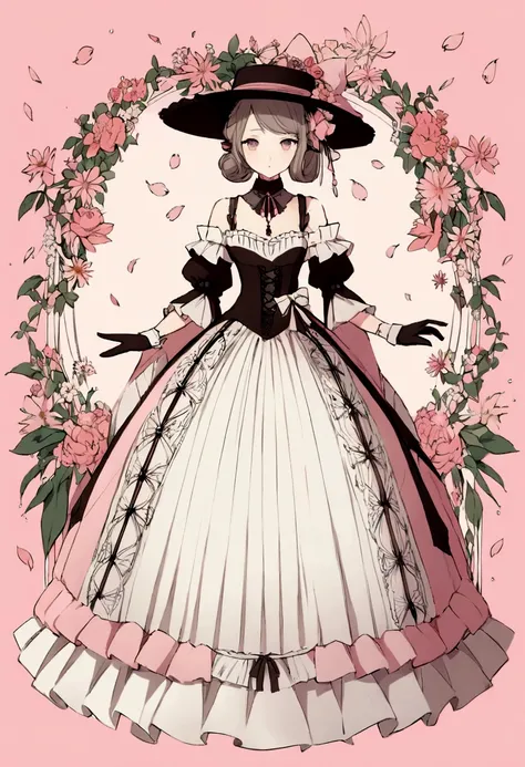 (Masterpiece), (best quality), illustration of Victorian Girl、kawaii girl、aniime、 1. **lo fashion**: Victorian fashion is characterized by dressy and elegant design。Ruffles and laces、corsets、Try incorporating elements such as long dresses。 2. **hairstyle o...