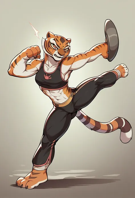 kung fu panda, master tigress, pose, yoga