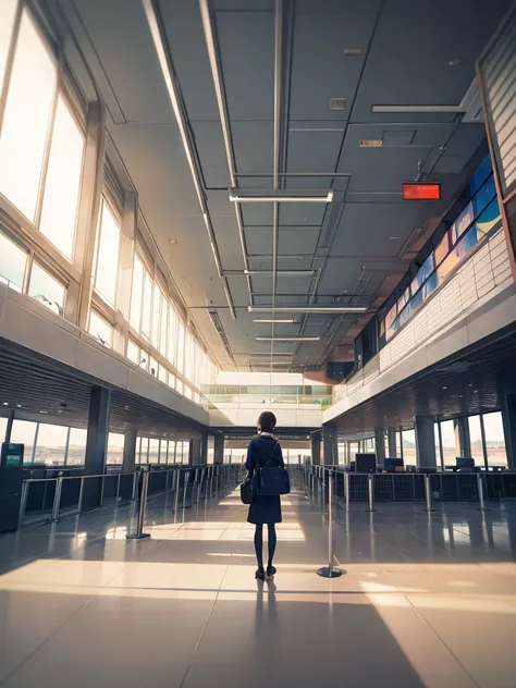 Airport Lobby、Bird&#39;s-eye view