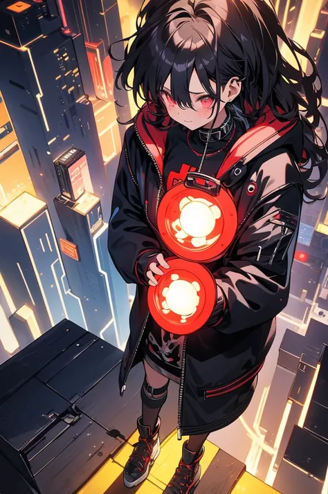 Highest quality, masterpiece, Ultra-high resolution,A man and two women standing on top of a building overlooking the city at night，Neon Town, cyber punk vibe, cyber punk art style, cyber punk vibes, digital cyber punk - anime art, cyber punk themed art, c...