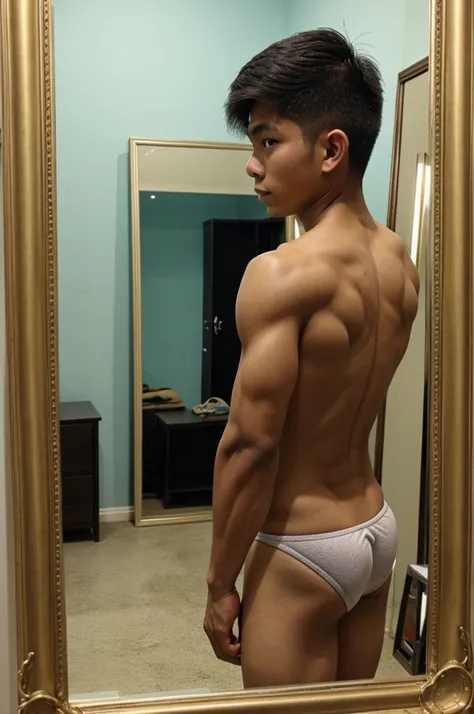 Twink filipino sando mirror selfie