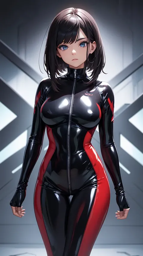 Valkrie form apex in a tight latex body suit