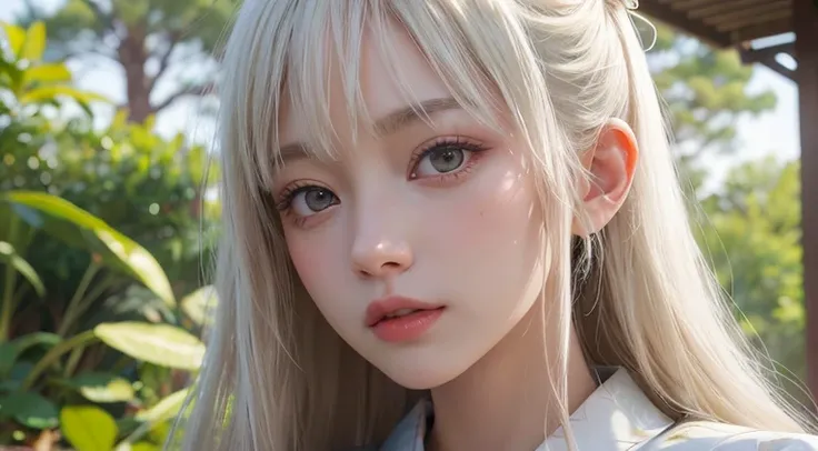 (Long Hair, bangs, Platinum Blonde Hair:1.2),(wear Kimono:1.2),1 girl,Japanese,21 years old,(Small breasts:1.3),(Highest quality,masterpiece:1.3,超A high resolution,),(Ultra-detailed,Caustics),(Photorealistic:1.4,RAW shooting,)Ultra-Realistic Capture,Very d...