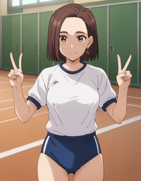 score_9, score_8_up, score_7_up, score_6_up, score_5_up, score_4_up, BREAK, source_anime, anime screencap, anime coloring, 1girl, solo, perfect anatomy, TachibanaKotoha, brown hair, medium hair, forehead, amber eyes, hair behind ear, earrings, mole under e...