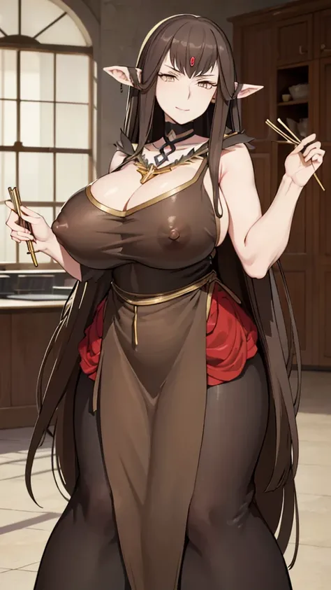 semiramis, (Mother:1.5), (Mature Woman:1.5), (absurderes, 8K, 4K, masutepiece, hyper extreme detailed:1.2), Best Quality, Perfect Anatomy, Perfect face, Facing forward, High humidity, (Very big boobs:1.3), Browsing Caution, nude, (Very large nipples:1.5), ...