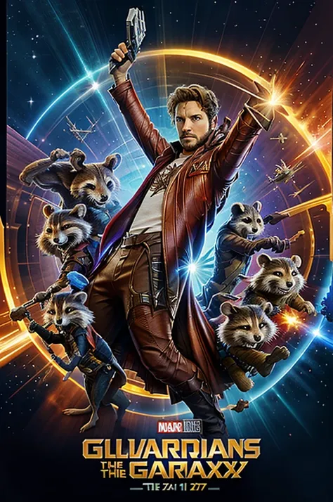 Old mouse in the style of guardians of the galaxy 