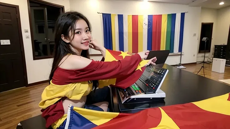 You have a studio , Vietnam flags 