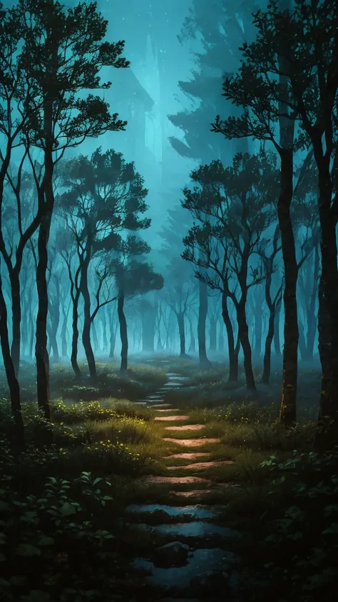 there is a dirt path through a forest with tall trees, on forest path, forest path, in beautiful woods, in magical woods, forest...