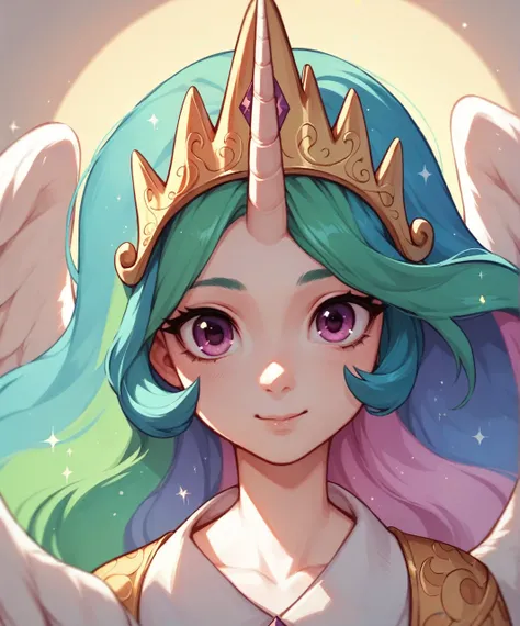 princess celestia, looking at you, cute