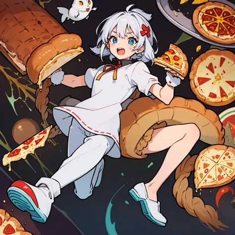 humanized slice of pizza