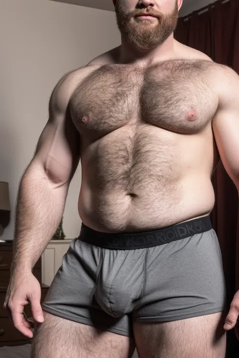 8K HDR Very Realistic Real Very Detailed High Quality 8K HDR Very Realistic 47 year old daddy rugged bodybuilder muscle bears man, 8KHDR very realistic detailed hairy, 8KHDR very realistic beared big ginger daddy muscle bear,  and 8KHDR very realistic deta...