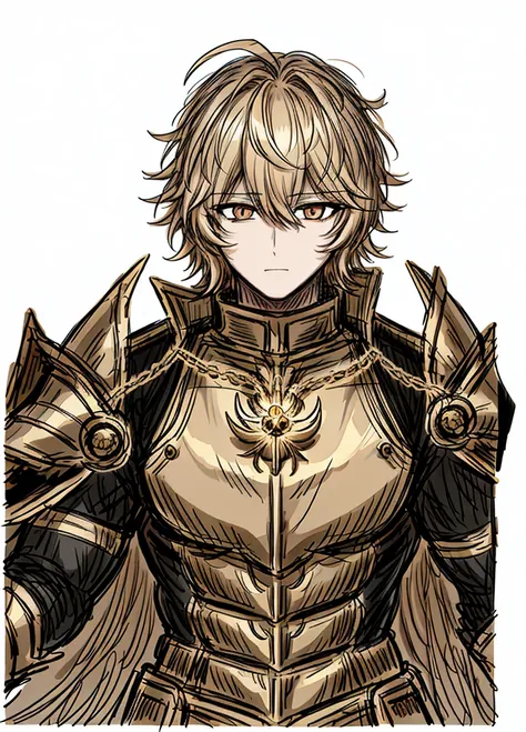 1boy, gold hair, golden fur, short hair,golden eyes,golden saint, epic armor, legendary weapon, handsome man, elegant clothes,ho...