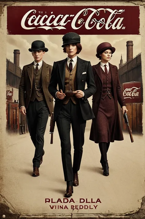 Peaky blinder (girls version) beautiful, (Cartel) (wine) Advertising (Coca Cola) (Firearms) Masterpiece