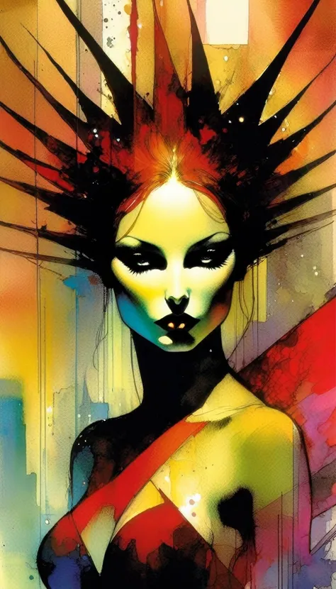 the goddess, inspired by Bill Sienkiewicz
