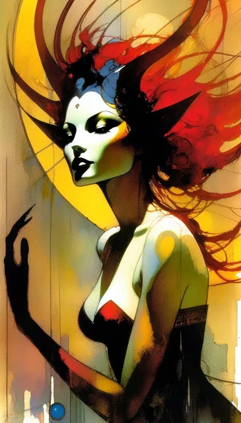 the goddess, inspired by Bill Sienkiewicz
