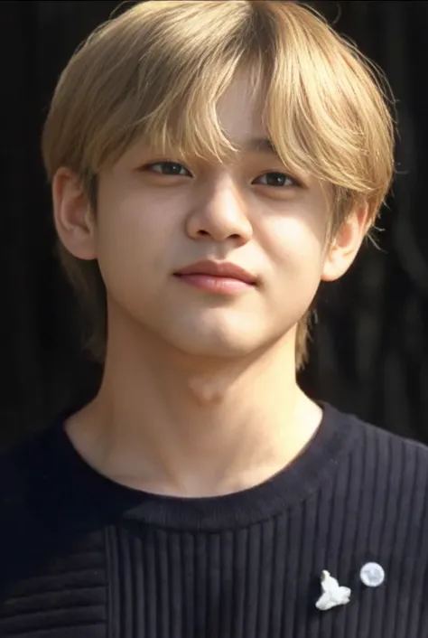 Taehyung Kim face. Big eyes, medium nose, small lips, Asian, Taehyung face from BTS 