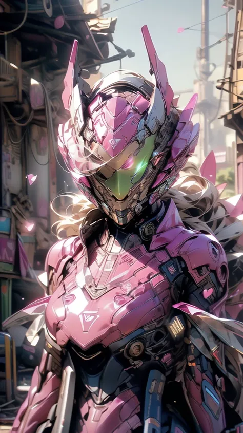 ((Highest quality)), ((masterpiece)), ((Realistic)), (detailed), (photoRealistic:1.5), (((Succubus ))),((Beautiful Face, Sharp Face)), (Thick body), (((Pink bodysuit))), Armor Light, ((View your viewers)), Dynamic pose, Post-apocalyptic, Destroyed city bac...