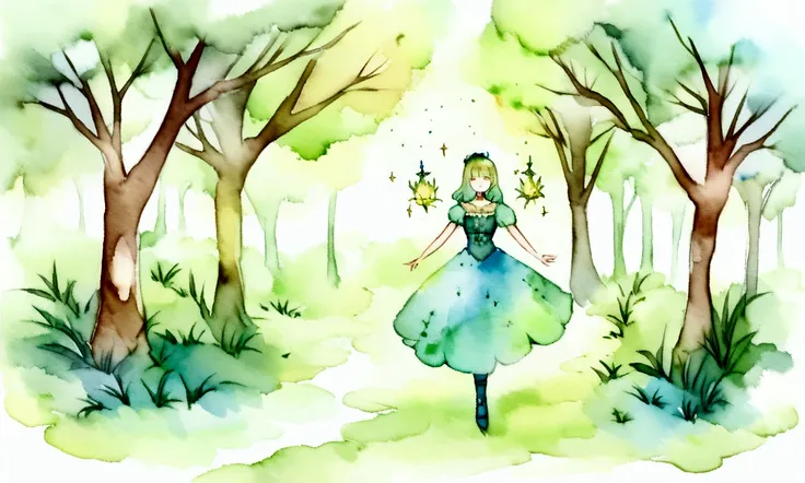 Enchanted Forest、Watercolor Touch