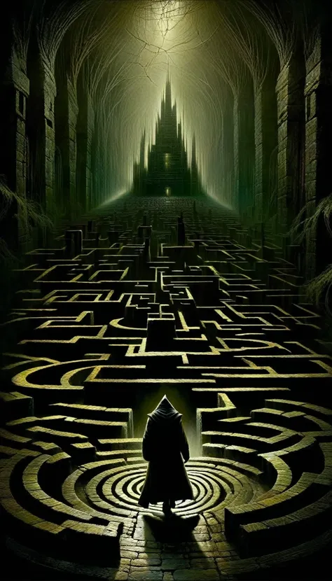 dark labyrinth, inspired by Dave mcKean