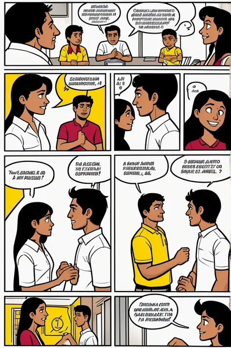 Generate a two-page comic in Spanish where you demonstrate two characteristics of sexual rights