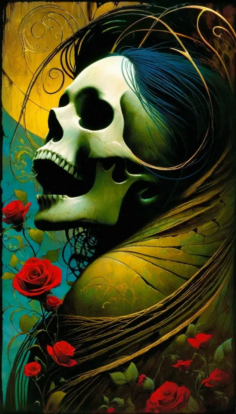 love and death, inspired by Dave mcKean
