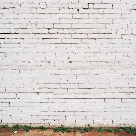 White dirty brick wall 