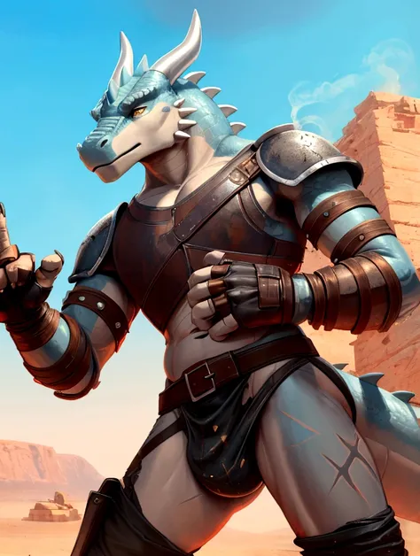 solo sexy young anthro scalie dragon male mercenary medieval solider, slim endomorph muscular, anthro handsome gay shorter muzzl...