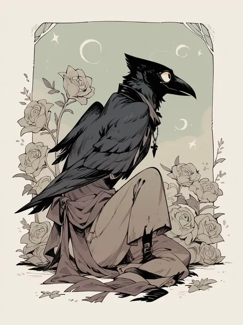 boy and a crow