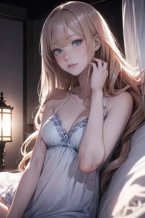 ((1 Female, 1 person, Solitary) Alice,  Humanity, Long curly blond hair, blue eyes, freckle, teenager, 18 years, Rebirth_ongoing) (Main Part, Super detailed, 8K, (HD, Sunlight:0.5, Soft_shadow:0.5, atmosphere_light, 8K, 4K, Surrealism, elegant, ((((Appeara...