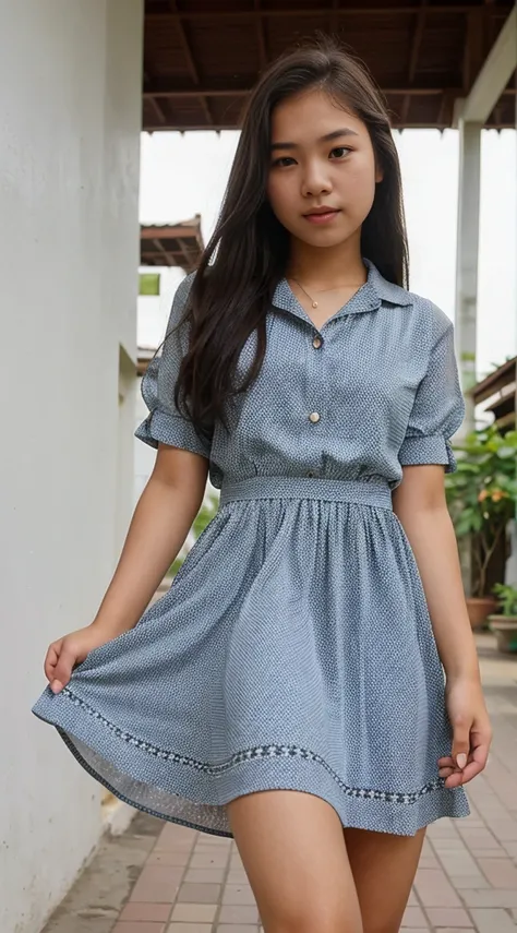 14 year old girl from Thailand with short dress 