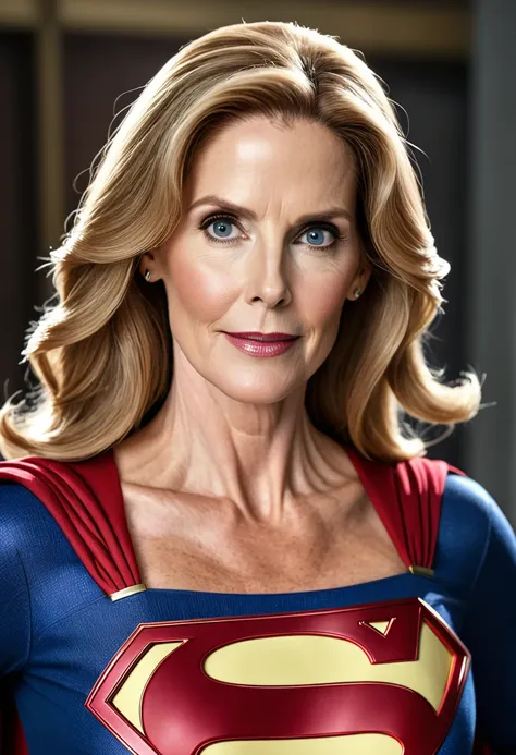 julie hagerty supergirl; hd. photograph, ((realism)), extremely high quality raw photograph, ultra detailed photograph, sharp fo...