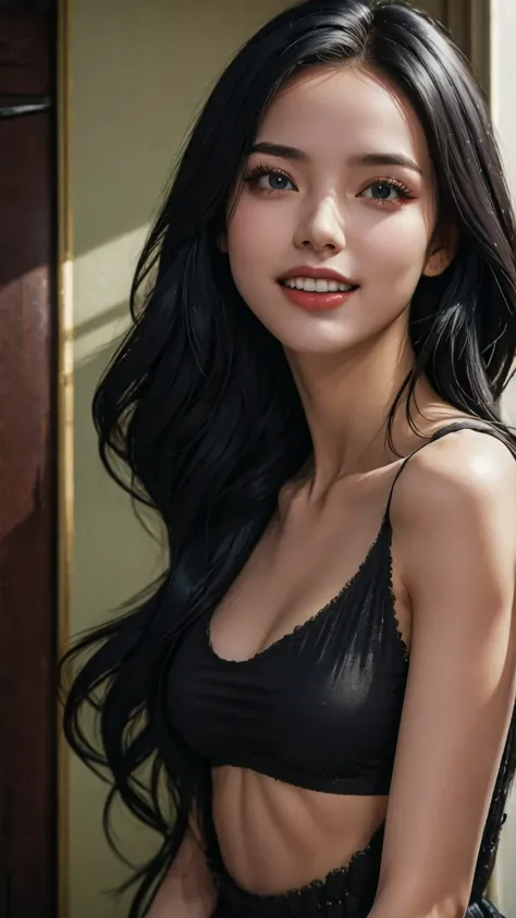 (masterpiece:1.3), (8k, photorealistic, raw photo, best quality: 1.4), (1girll), beautiful face, (realistic face), (black hair, ...