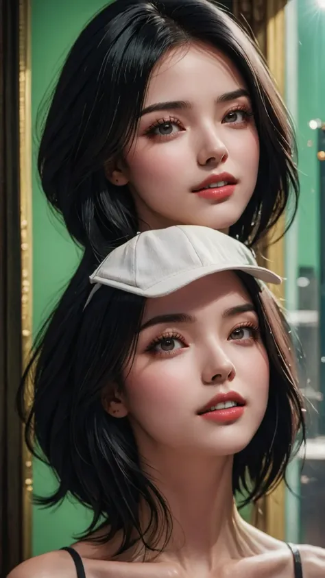 (masterpiece:1.3), (8k, photorealistic, raw photo, best quality: 1.4), (1girll), beautiful face, (realistic face), (black hair, ...