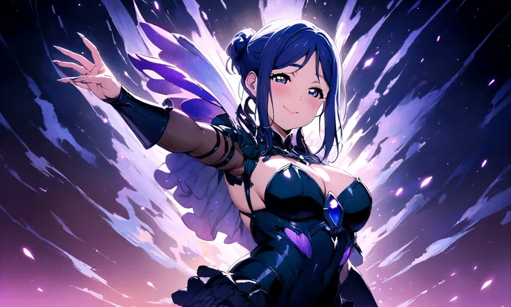 Love Live adult Kanan Matsuura, masterpiece, highest quality, gloss, fantastic background, transformed