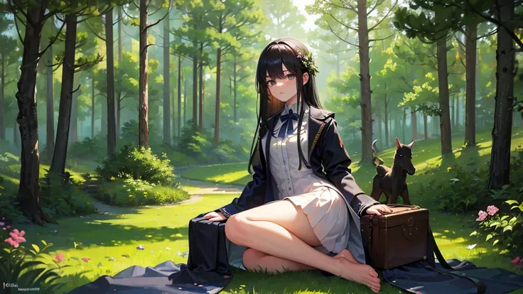 ((Highest quality)), ((masterpiece)), (detailed),(Perfect Face),Mysterious Forest Relaxing